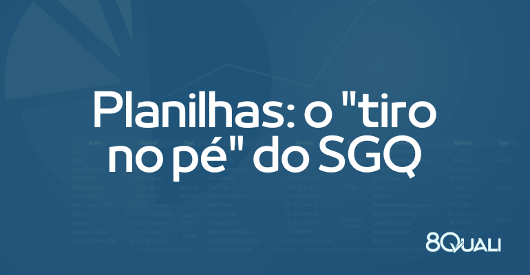 Problemas de tratar não conformidades em planilhas